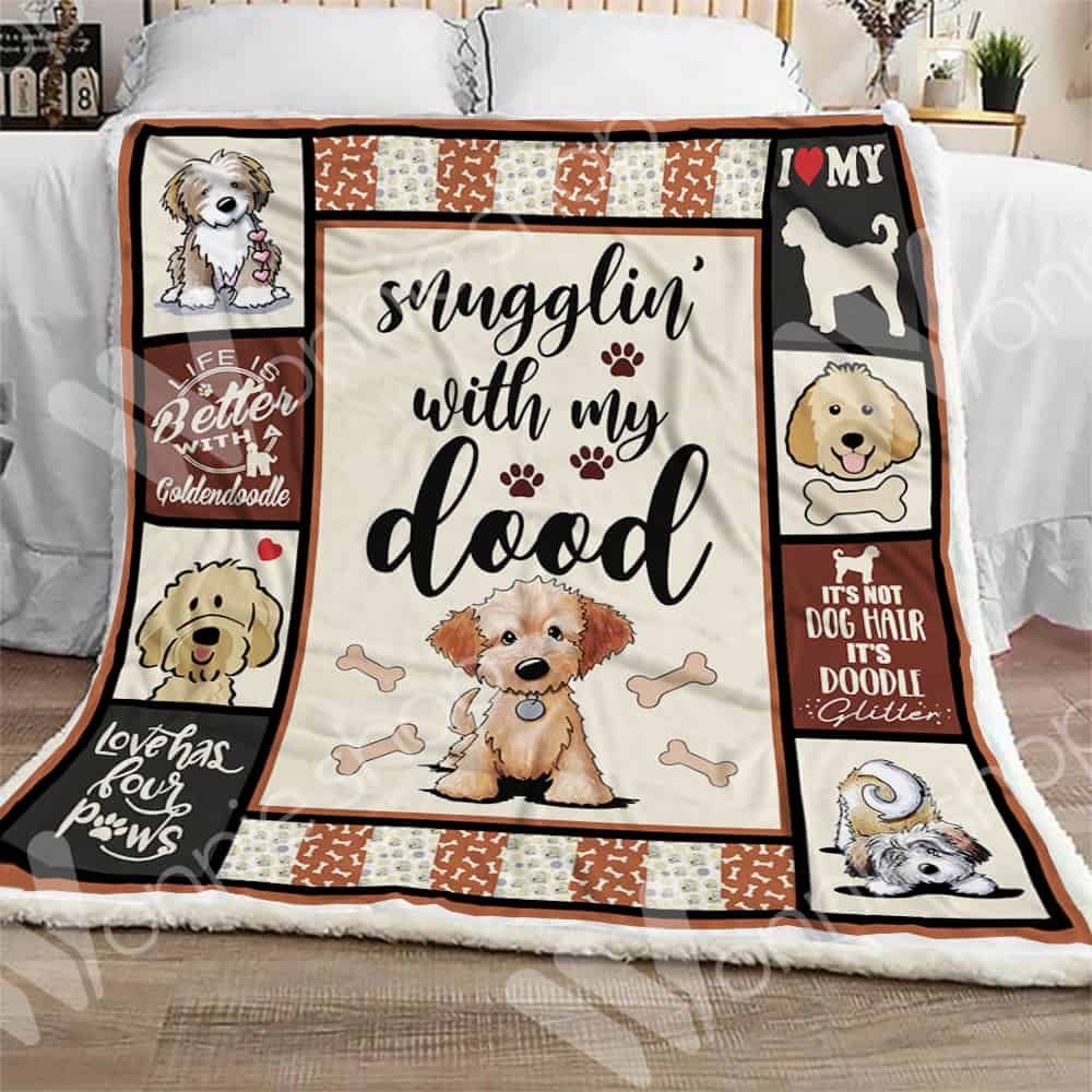 Goldendoodle Dog Life Is Better With A Goldendoodle Sherpa Fleece Blanket