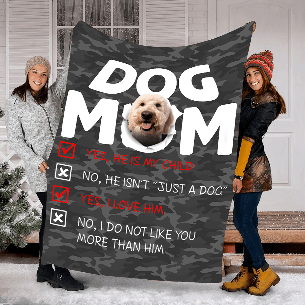Goldendoodle Dog Mom Sherpa Fleece Blanket