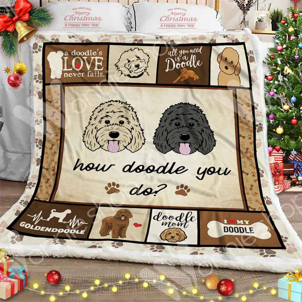 Goldendoodle Dog Sherpa Quilt Blanket DHC0102572TD
