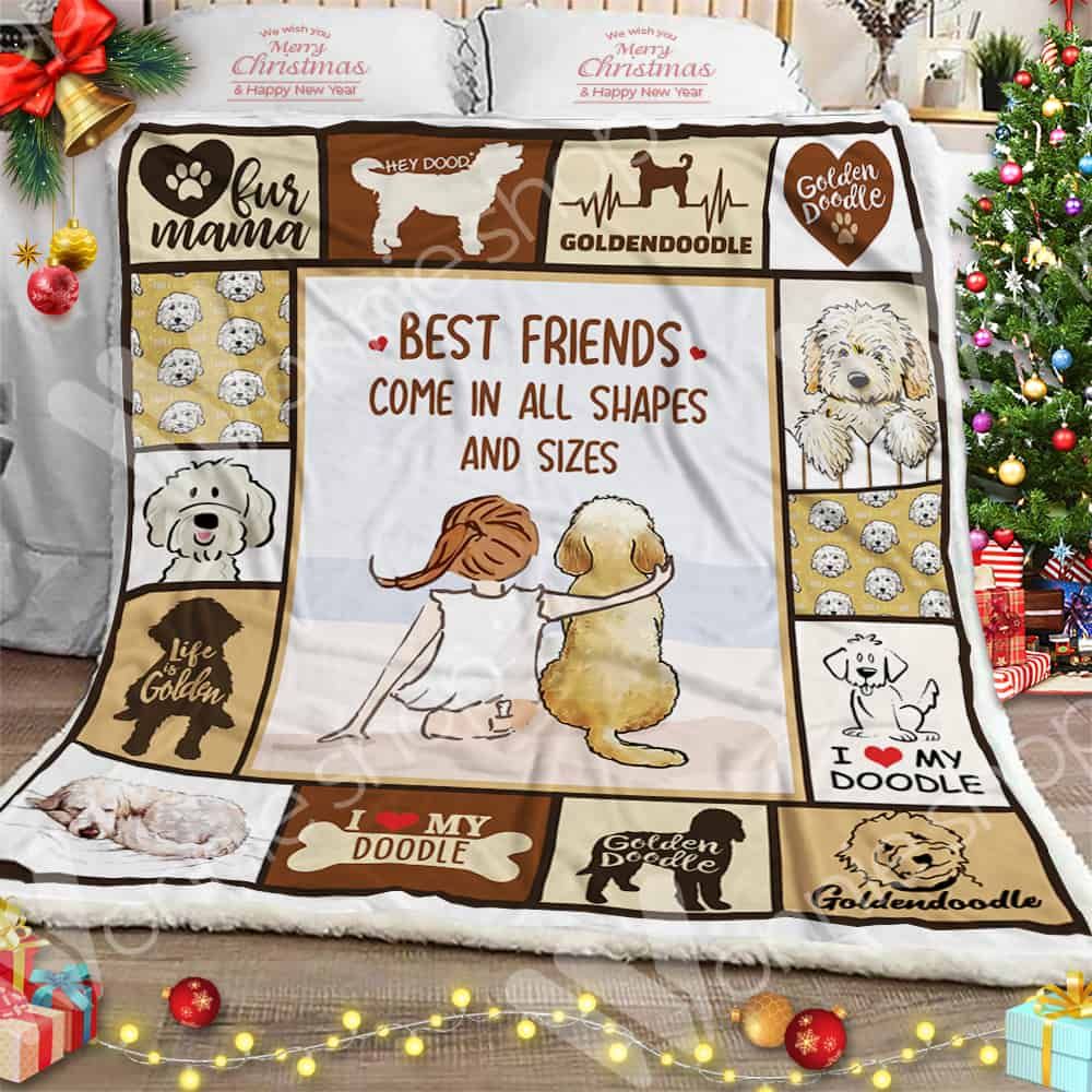 Goldendoodle Dog Sherpa Quilt Blanket DHC0102573TD