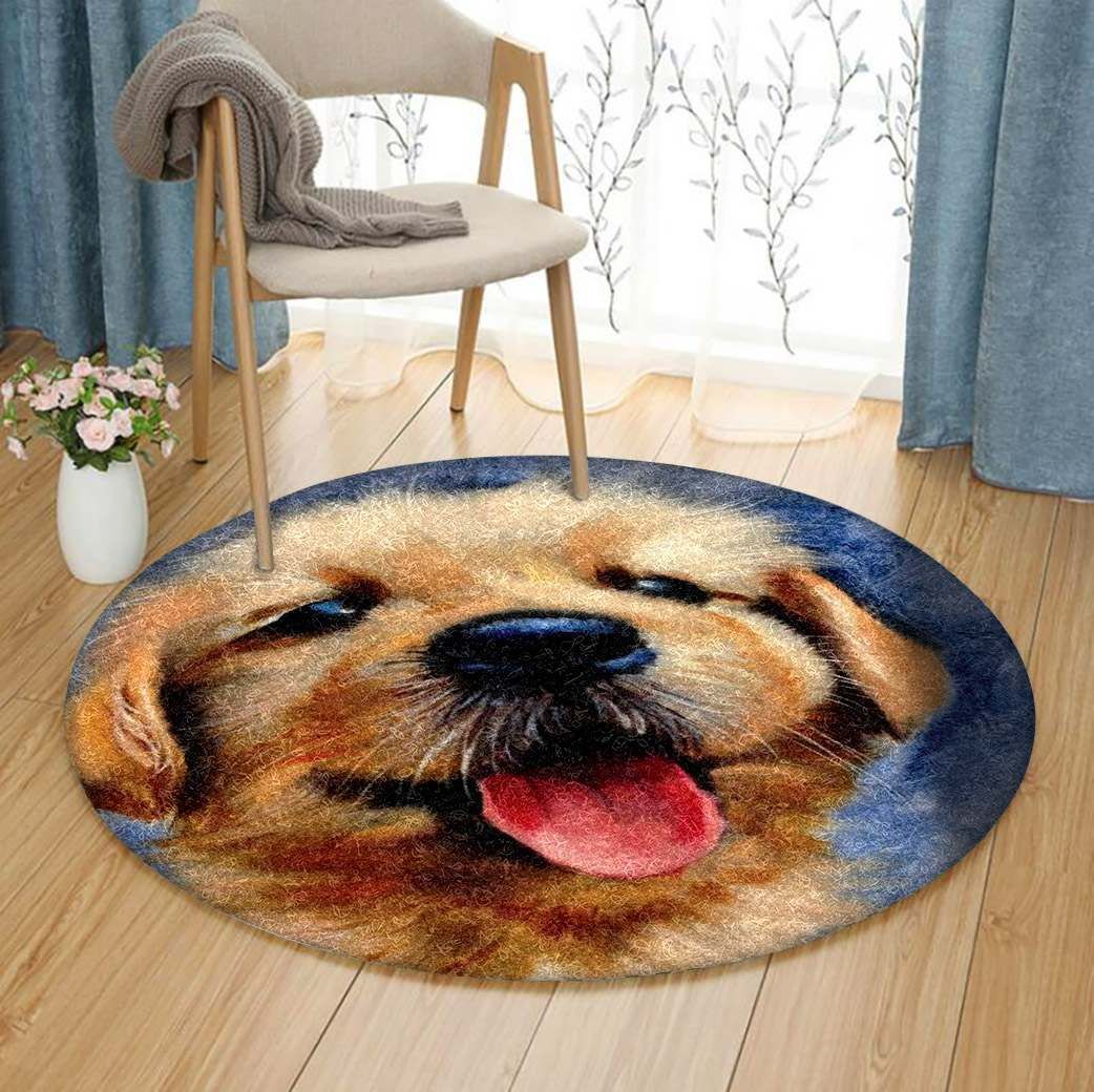 Goldendoodle Round Carpet