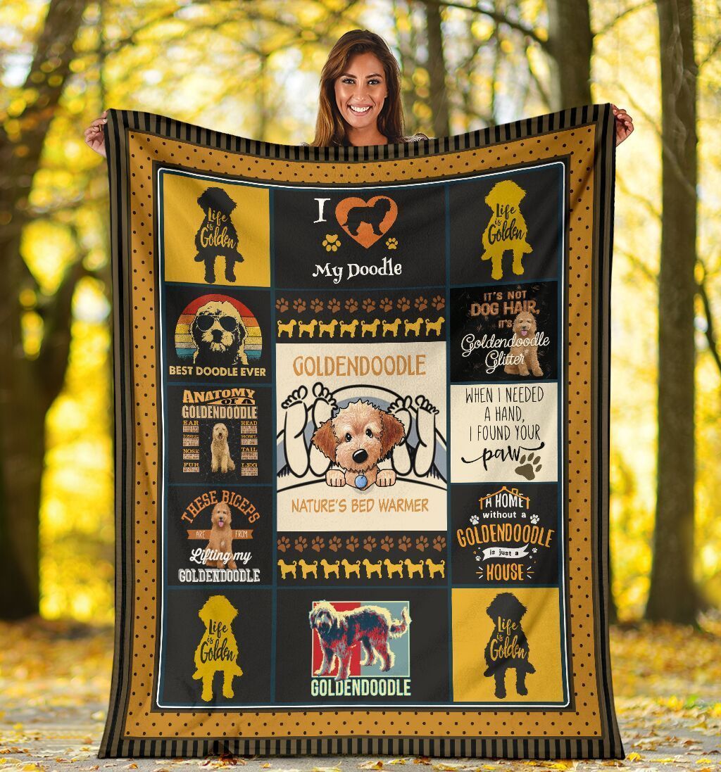 Goldendoodle Nature’s Bed Warmer Fleece Blanket