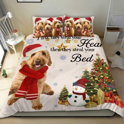 Goldendoodle Steal Your Heat And Your Bed Bedding Set