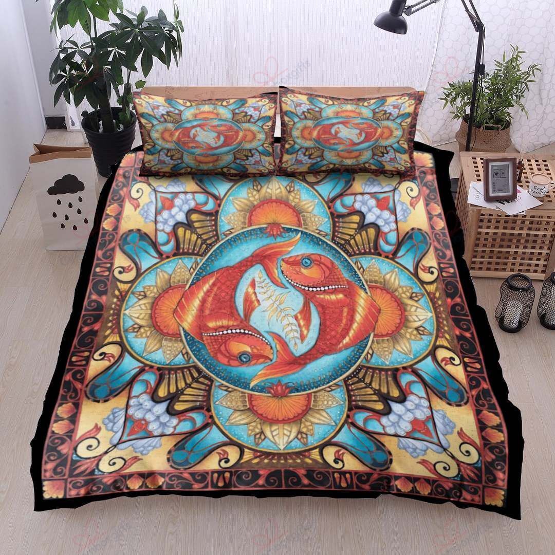 Goldenfish Art Printed Bedding Set