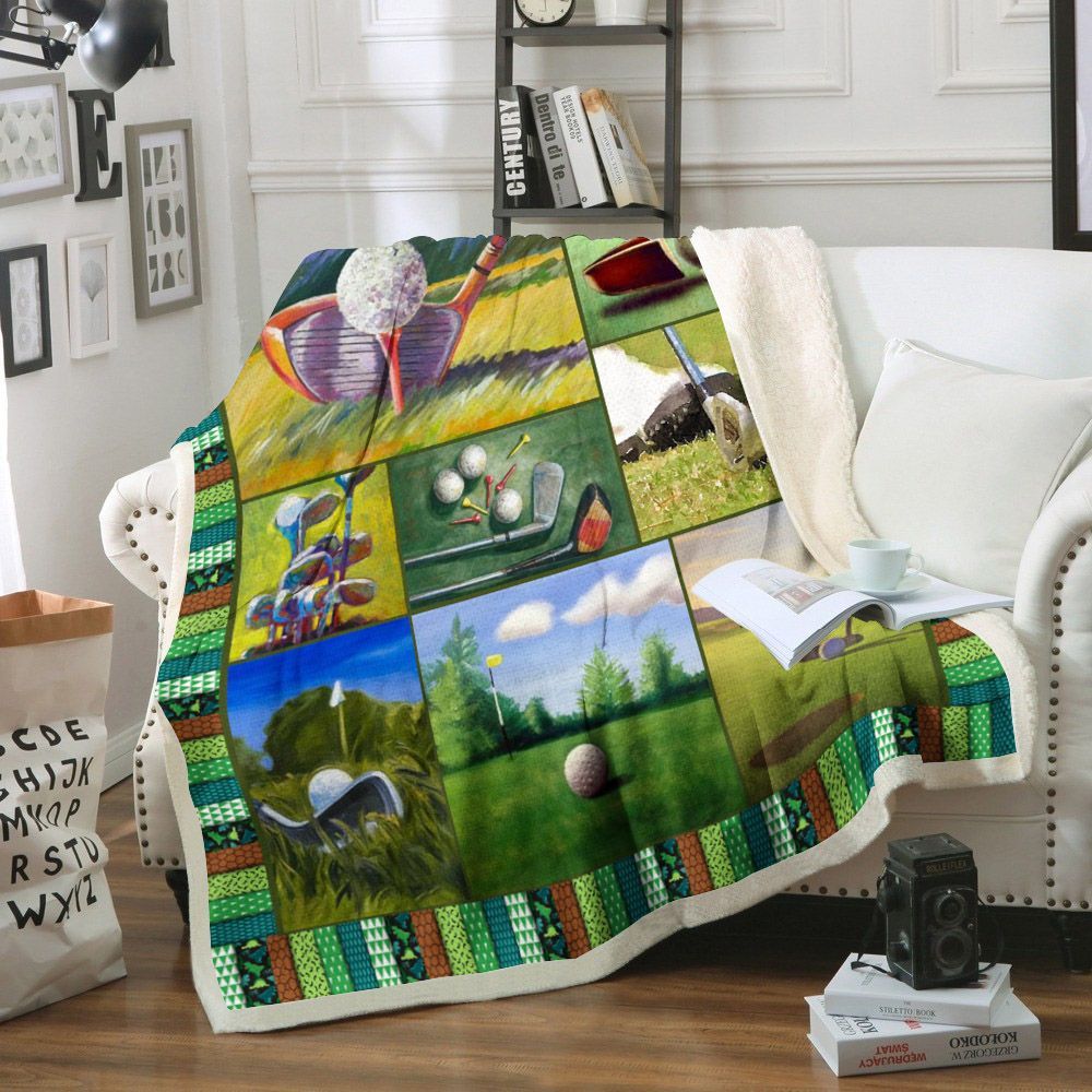 Golf Sherpa Fleece Blanket