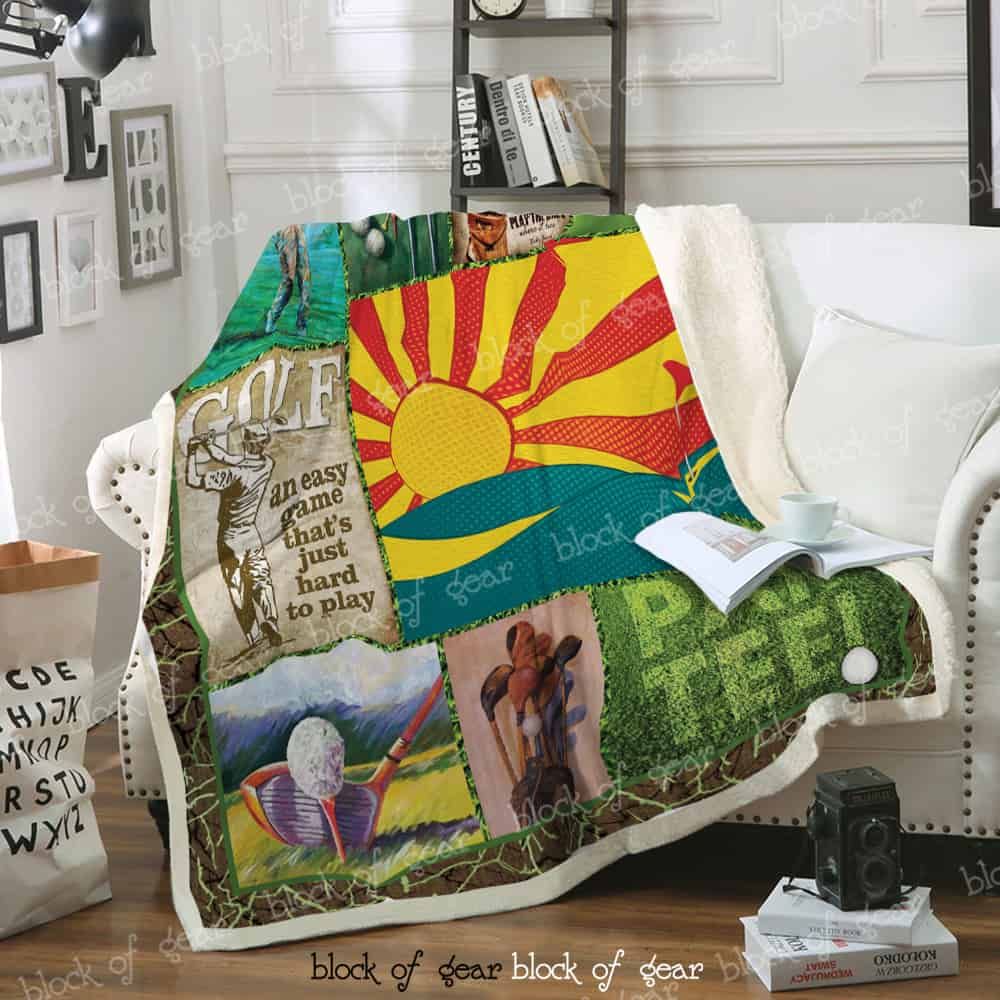 Golf Sherpa Fleece Blanket