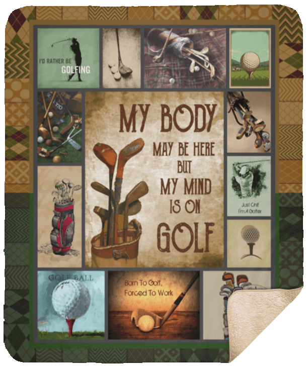 Golf Sherpa Fleece Blanket