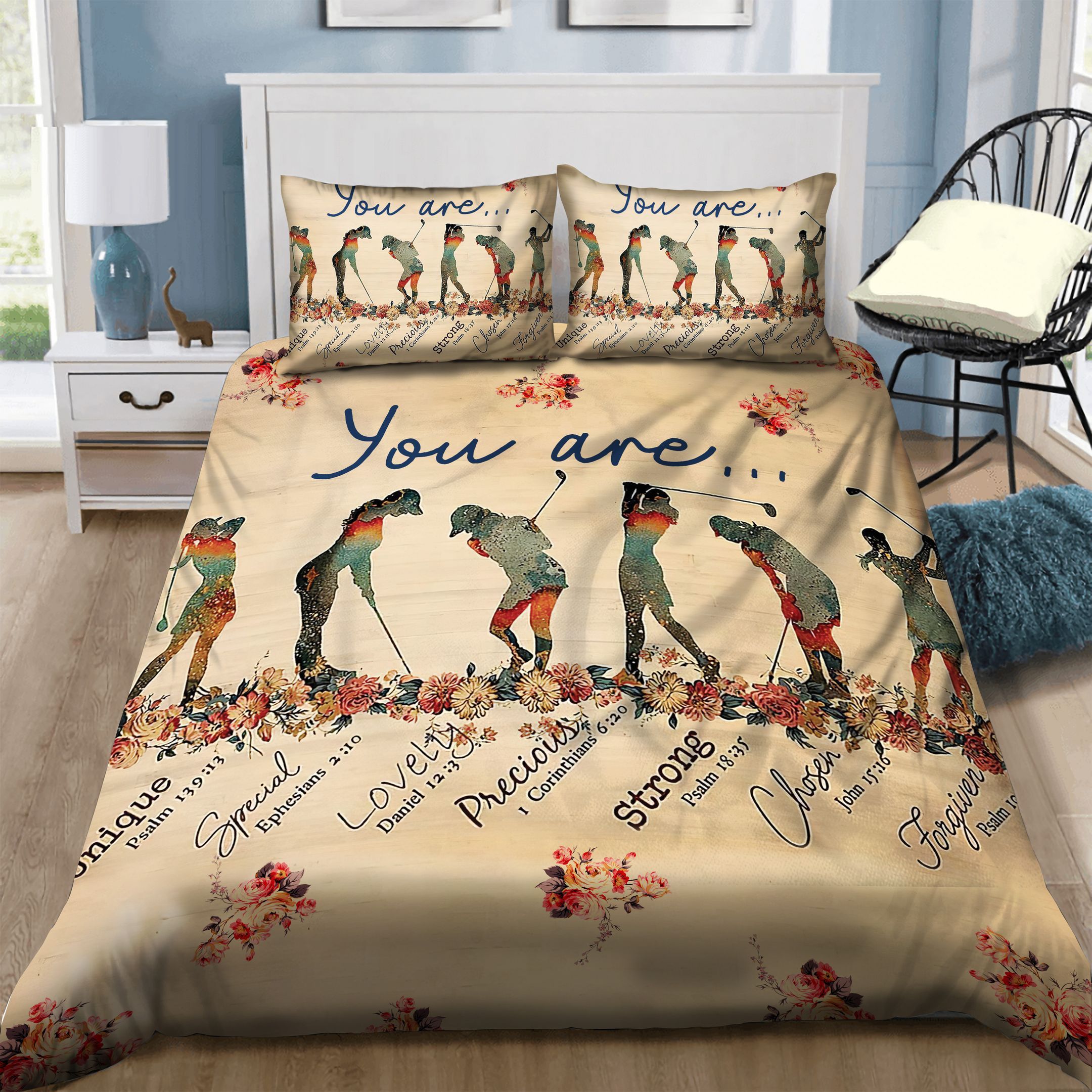 Golf Girl Bedding Set