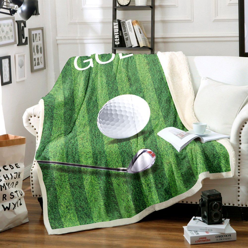 Golf Sherpa Fleece Blanket