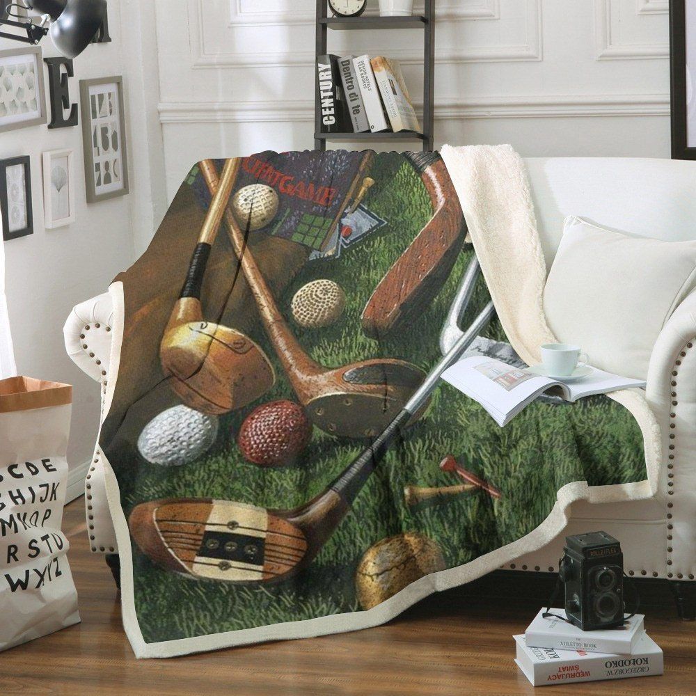 Golf Sherpa Fleece Blanket