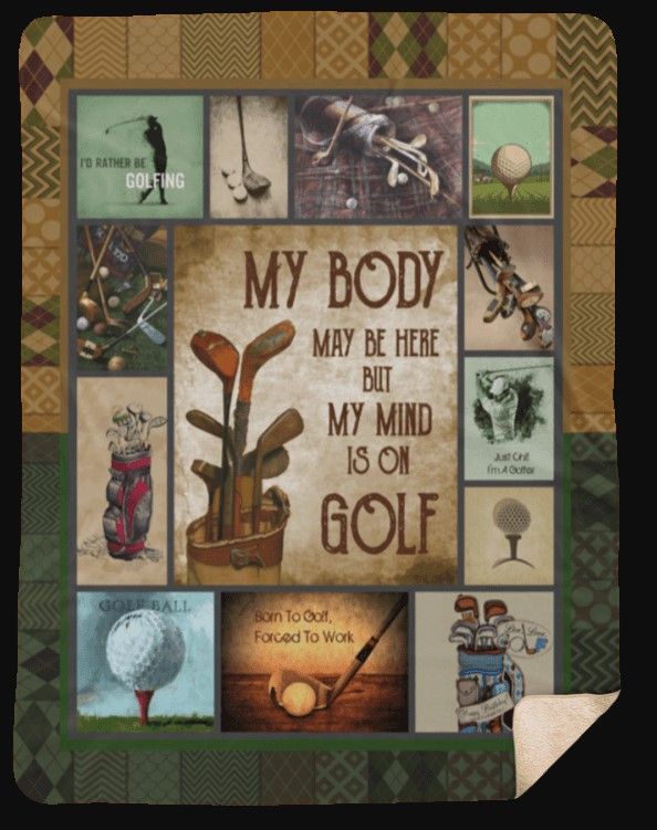 Golf Mind Sherpa Fleece Blanket