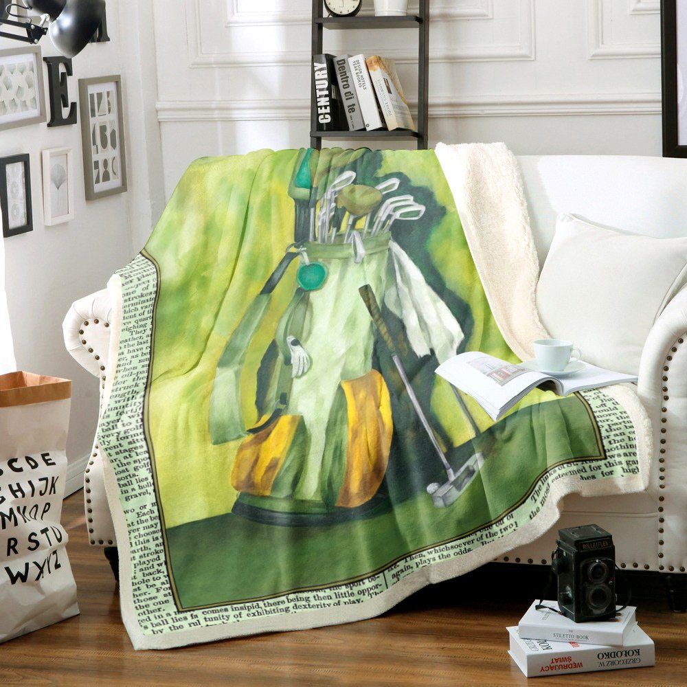 Golf Sherpa Fleece Blanket