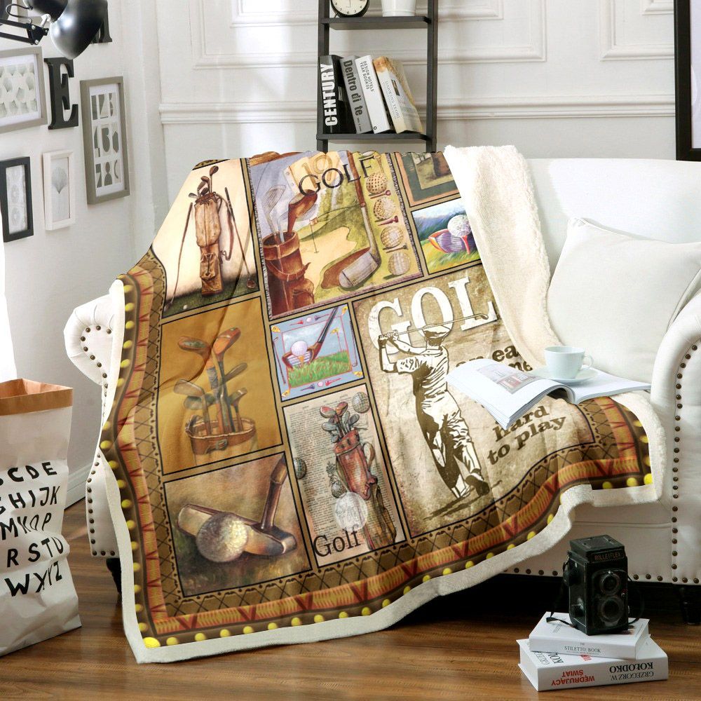 Golf Sherpa Fleece Blanket