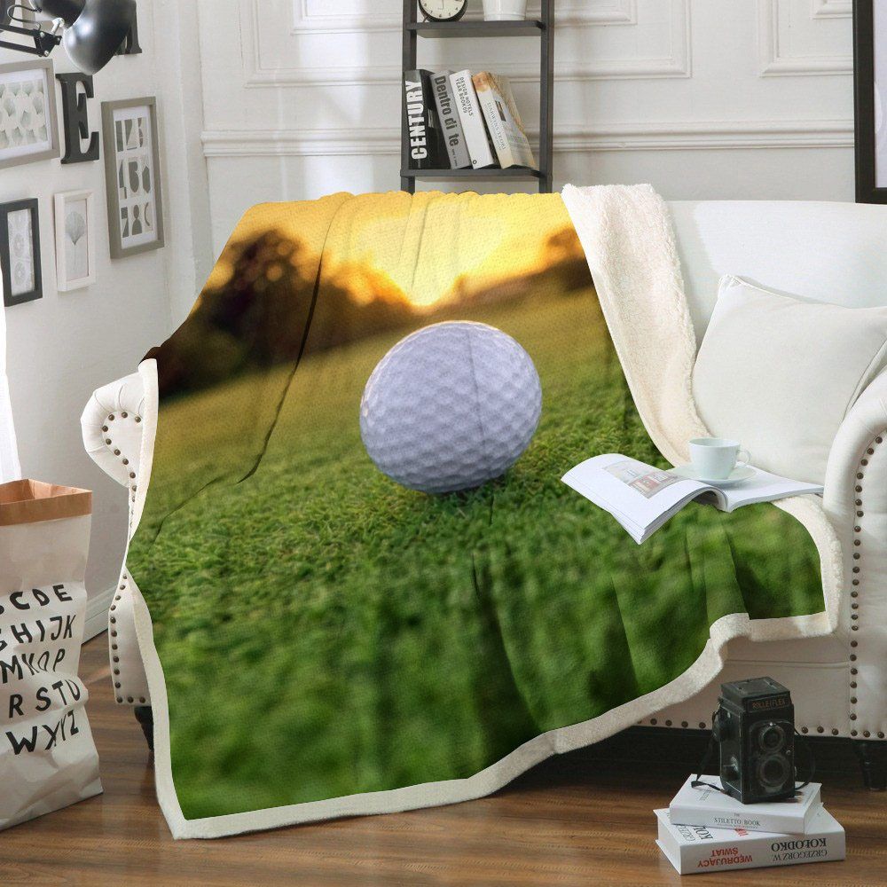 Golf Sherpa Fleece Blanket