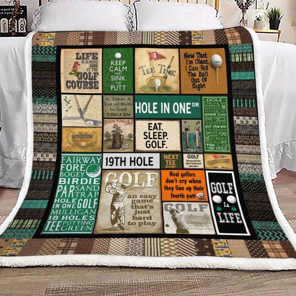 Golf Sherpa Fleece Blanket