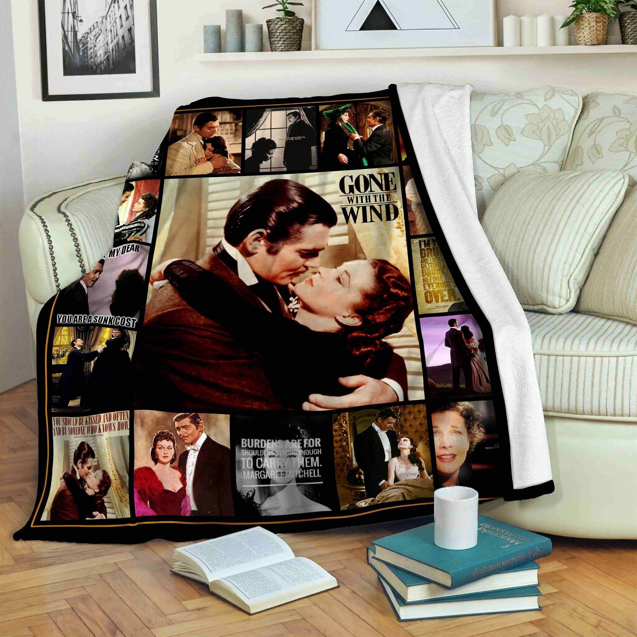 Gone-with-the-wind Sherpa Fleece Blanket Sleepy