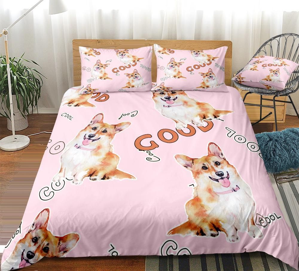 Good Dogs Corgi Pink Bedding Set
