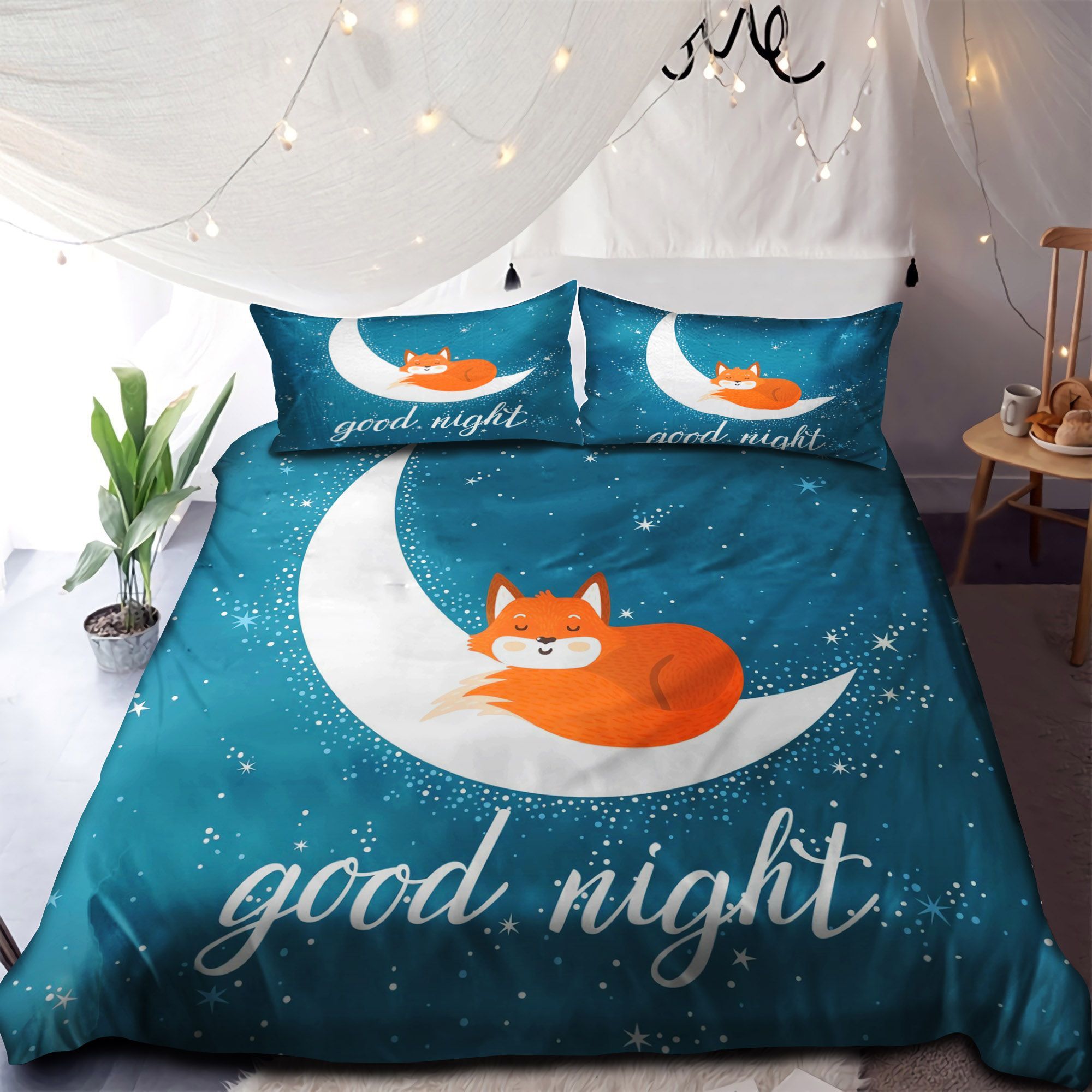 Good Night Little Fox Bedding Set