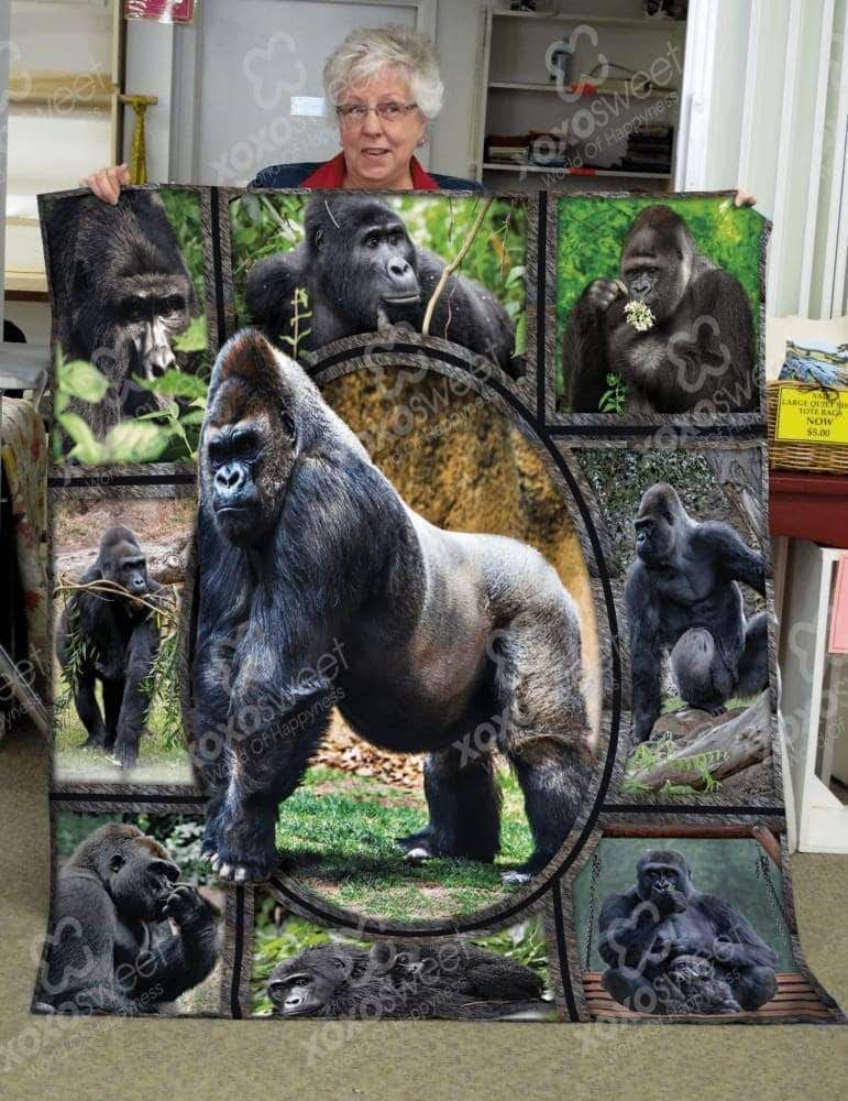 Gorilla Sherpa Fleece Blanket