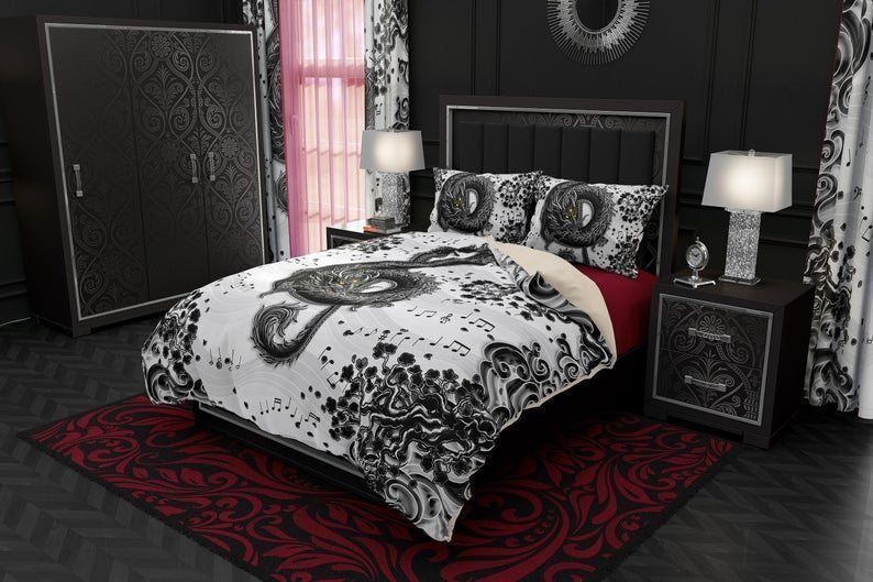 Goth Music Dragon Bedding Set