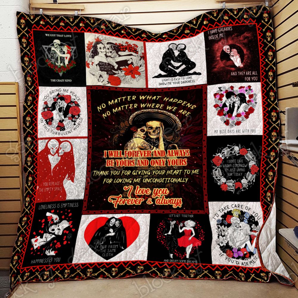 Gothic Couple Skull Quilt Thl951 Dhc11121962Dd
