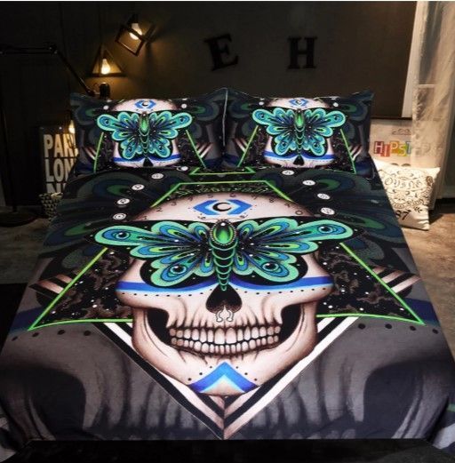 Gothic Skull Bedding Set