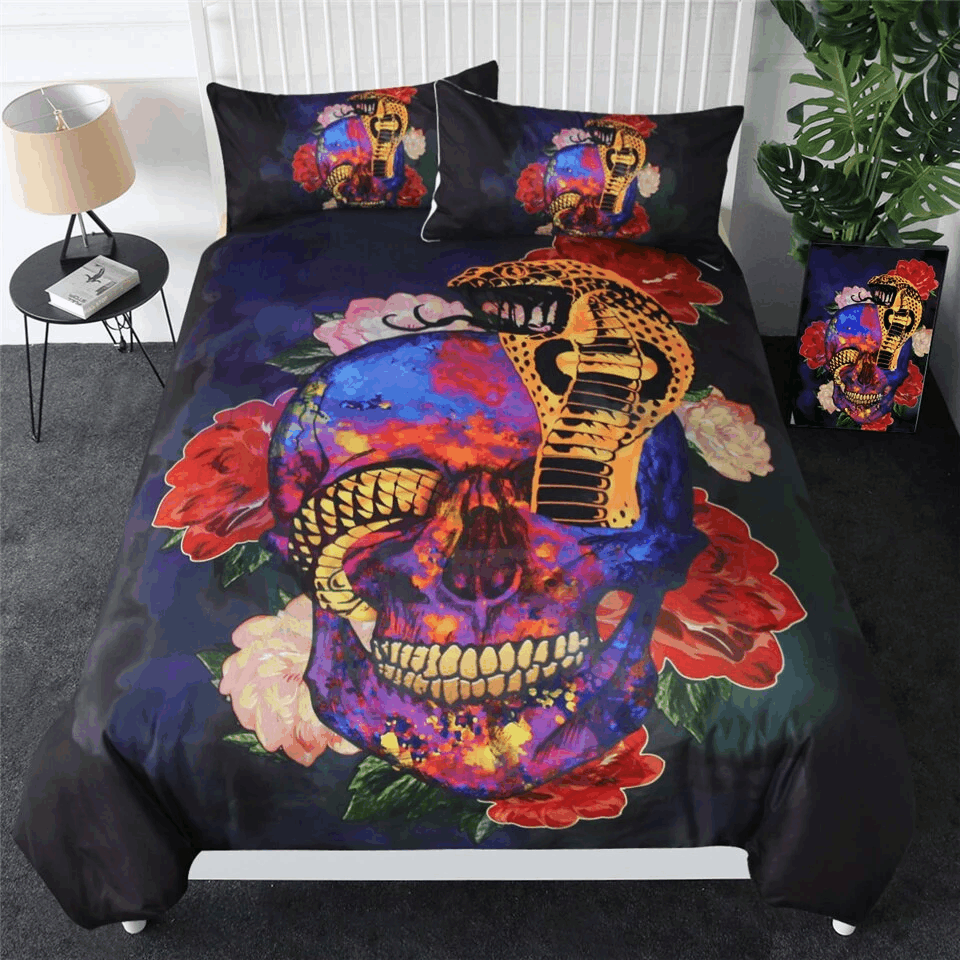 Gothic Skull Bedding Set