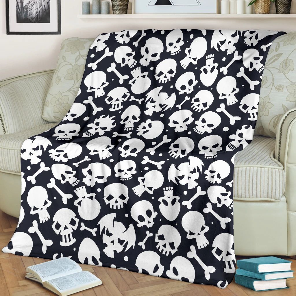 Gothic Skulls Sherpa Fleece Blanket