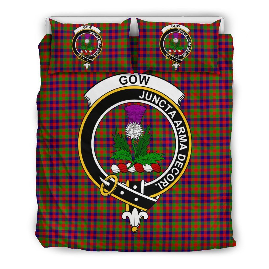 Gow Of Skeoch Clan Badge Tartan Bedding Set