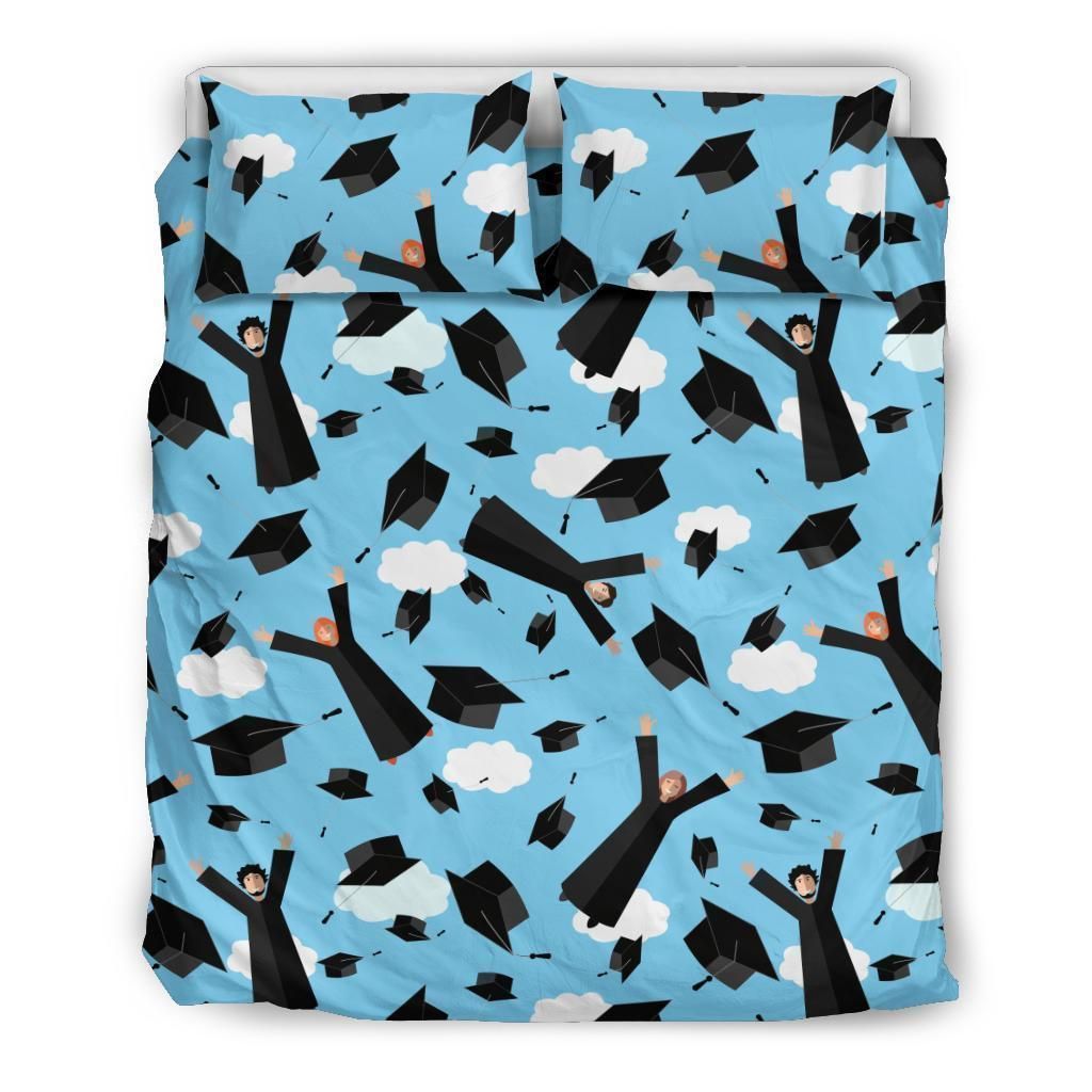 Graduation Day White Bedding Set