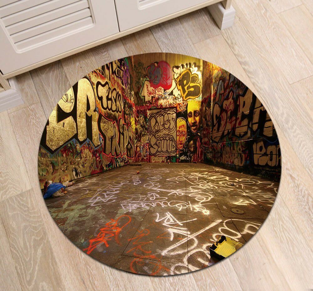 Graffiti Round Carpet