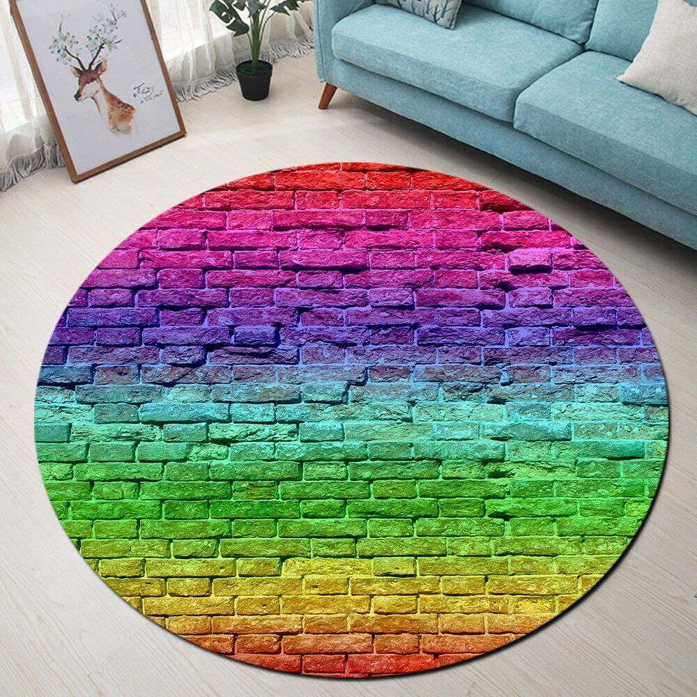 Graffiti Old Vintage Wall Round Carpet