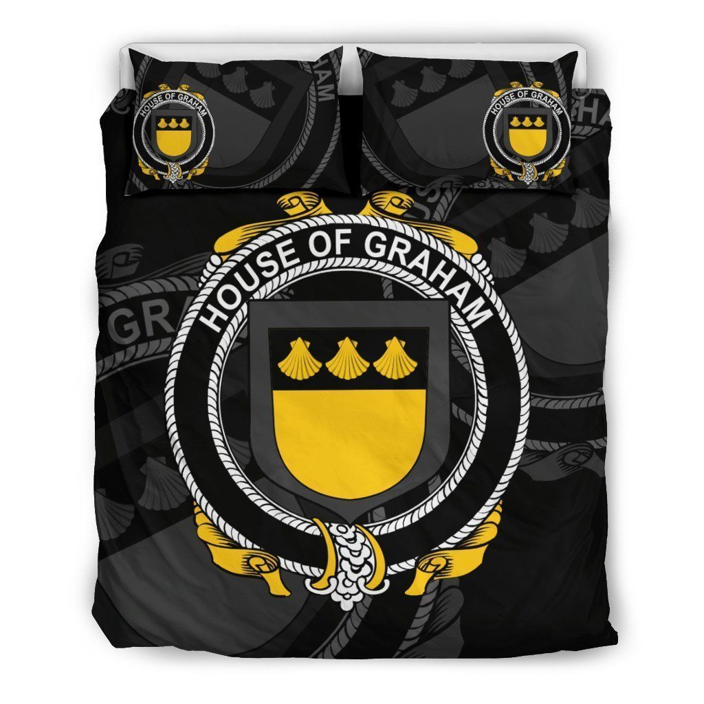 Graham Or Grahan Family Crest Shamrock Bedding Set