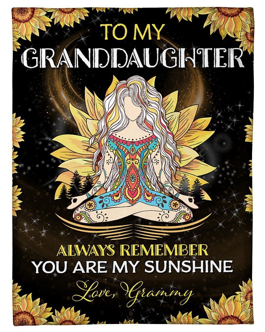 Grammy Gift To Granddaughter You Are My Sunshine Fleece Blanket