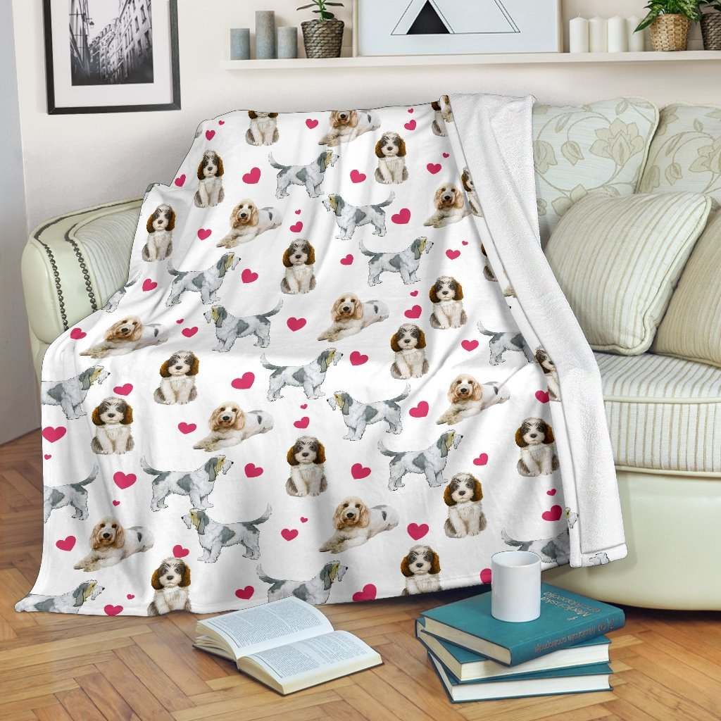 Grand Basset Griffon Heart Blanket