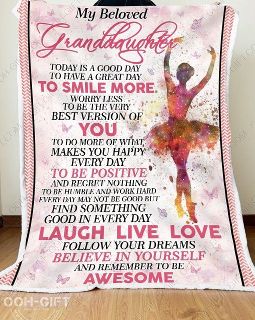Granddaughter A Good Day Sherpa Fleece Blanket