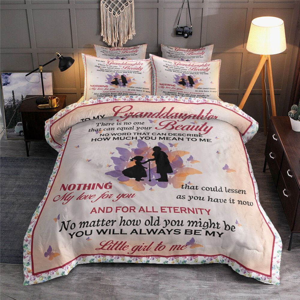 Granddaughter Always Be My Little Girl Bedding Set