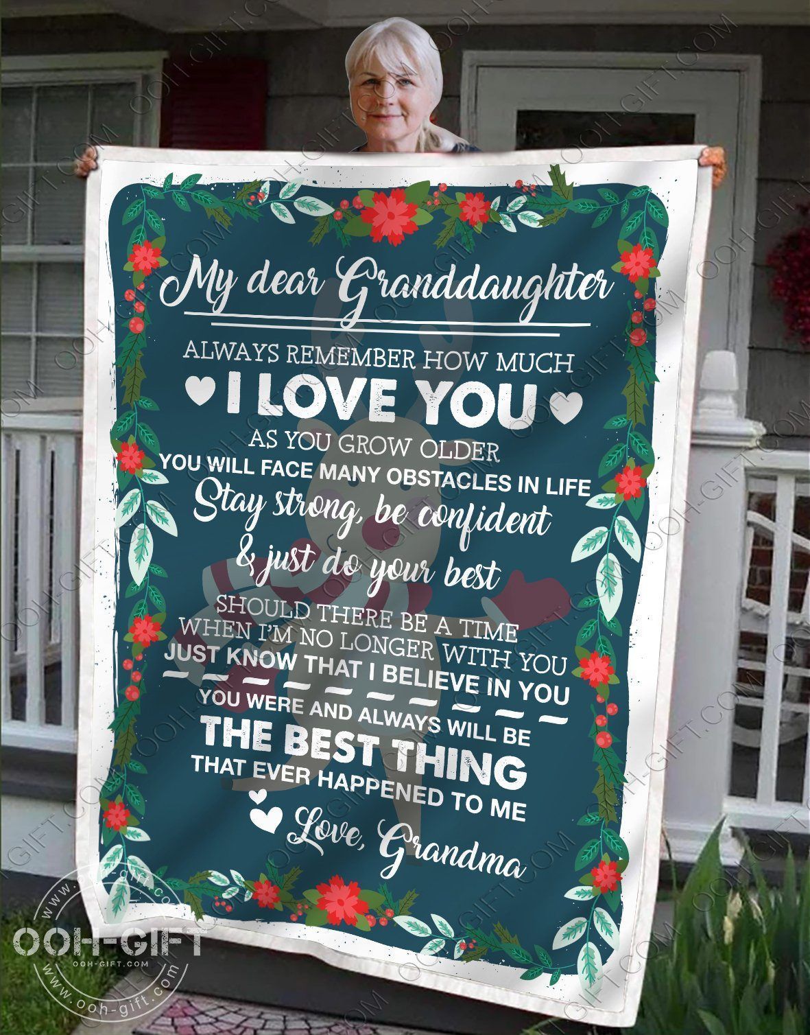 Granddaughter Always Remember Sherpa Fleece Blanket