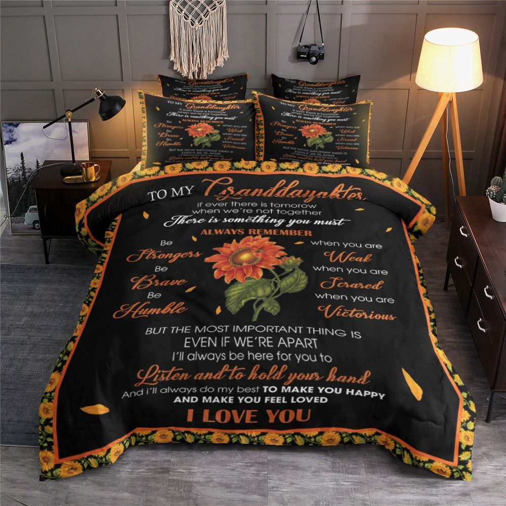 Granddaughter Always Remember Bedding Set