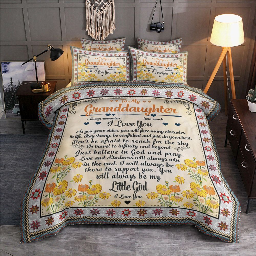 Granddaughter Always Remember I Love You Bedding Set