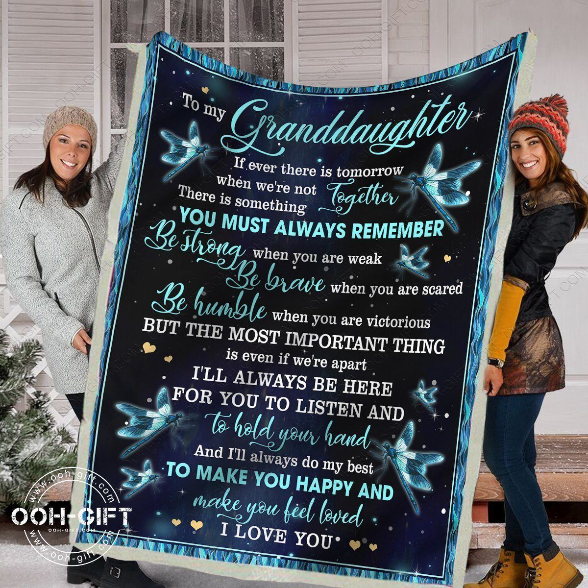 Granddaughter Be Strong Be Strong Be Humble Sherpa Fleece Blanket