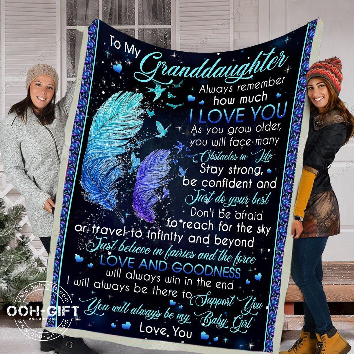 Granddaughter Believe In Fairies The Force Sherpa Fleece Blanket