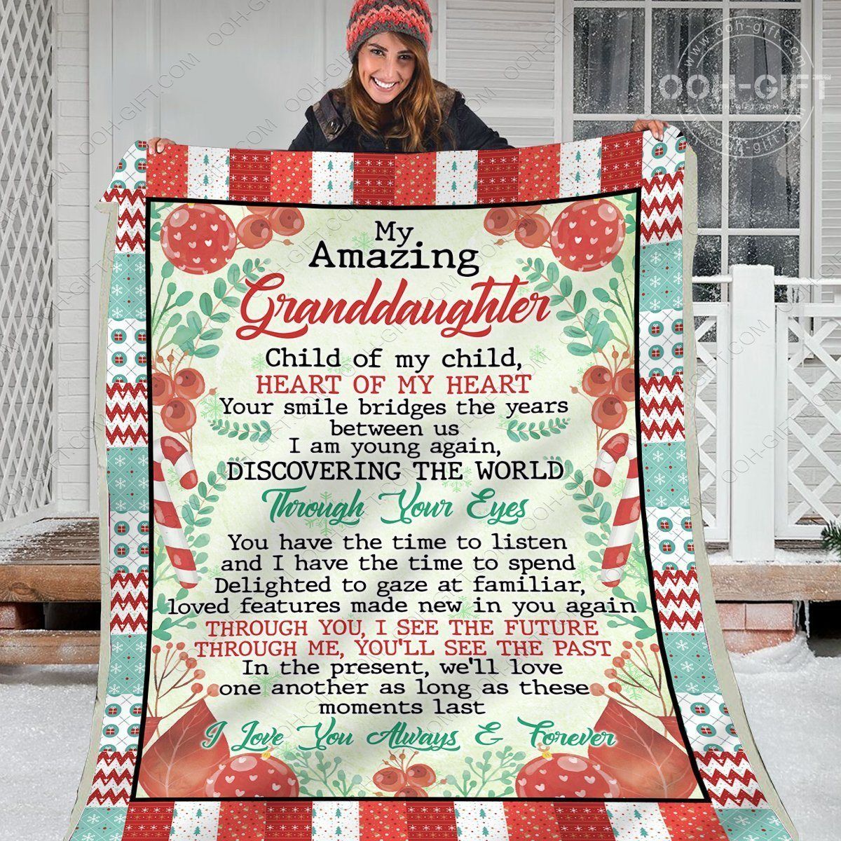Granddaughter Child Of My Child Sherpa Fleece Blanket