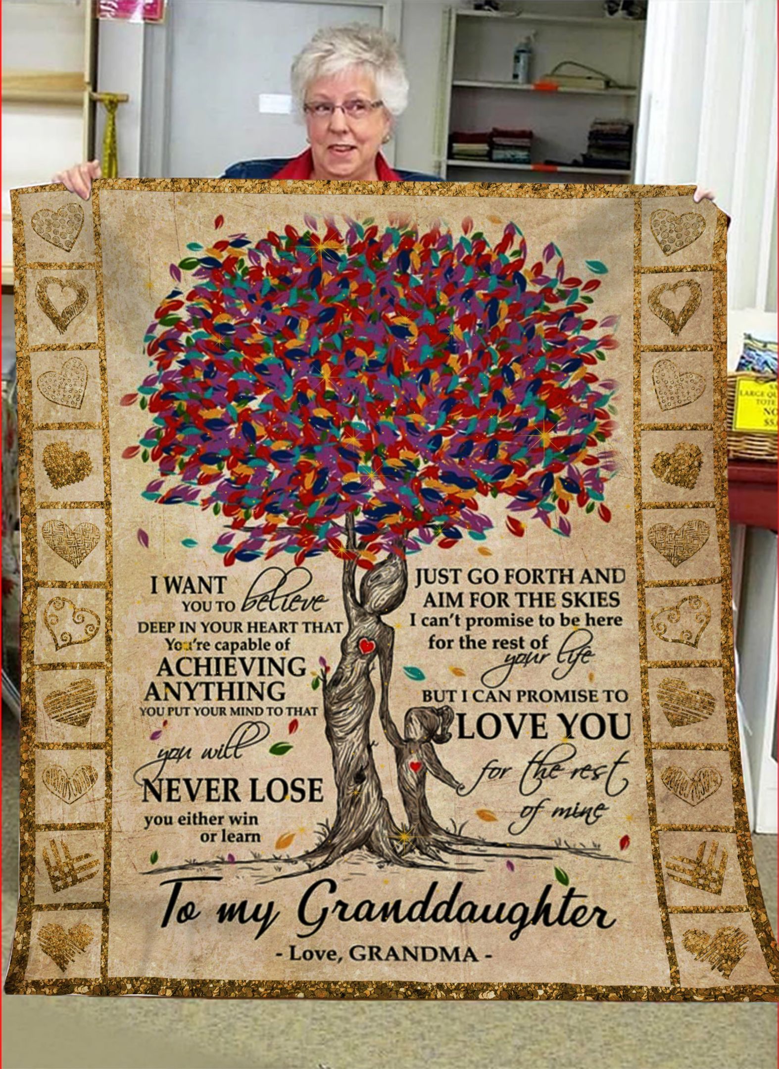 Granddaughter Sherpa Fleece Blanket