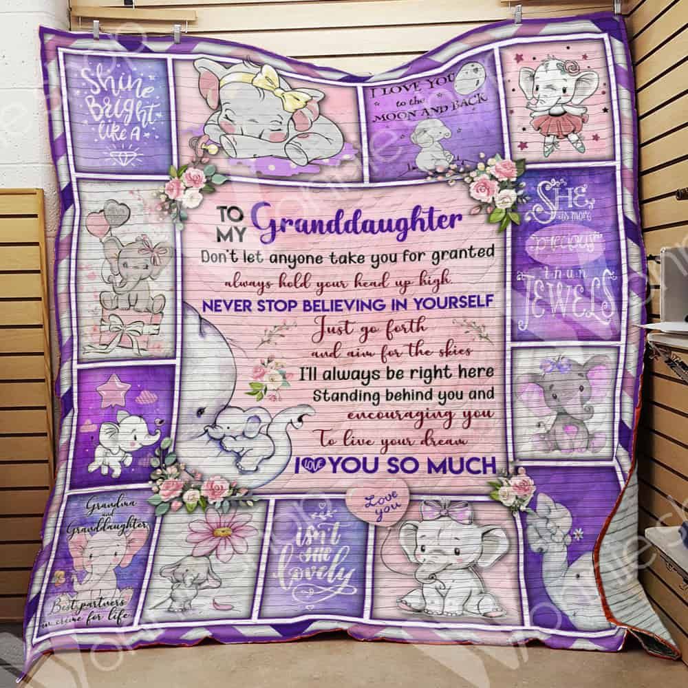 Granddaughter Elephant Quilt Blanket DHC0102605TD