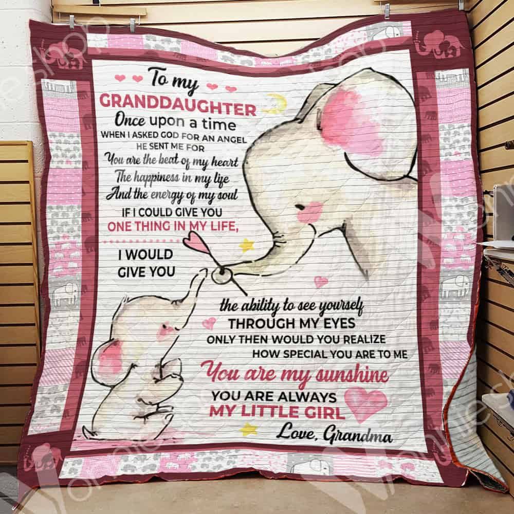 Granddaughter Elephant Quilt Blanket DHC0102615TD