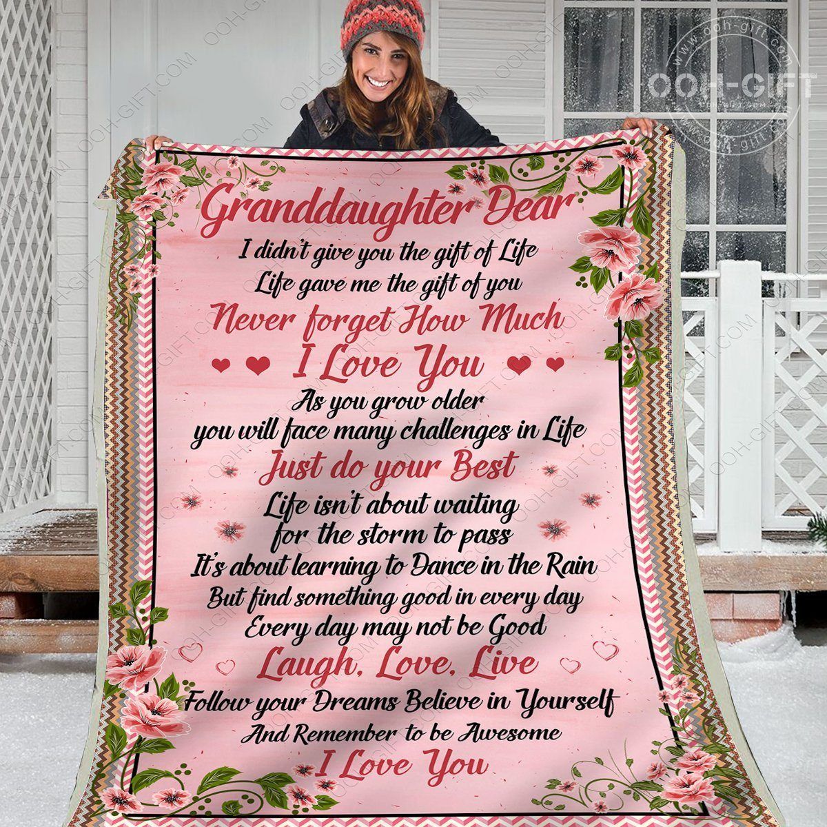 Granddaughter Gift Of Life Sherpa Fleece Blanket