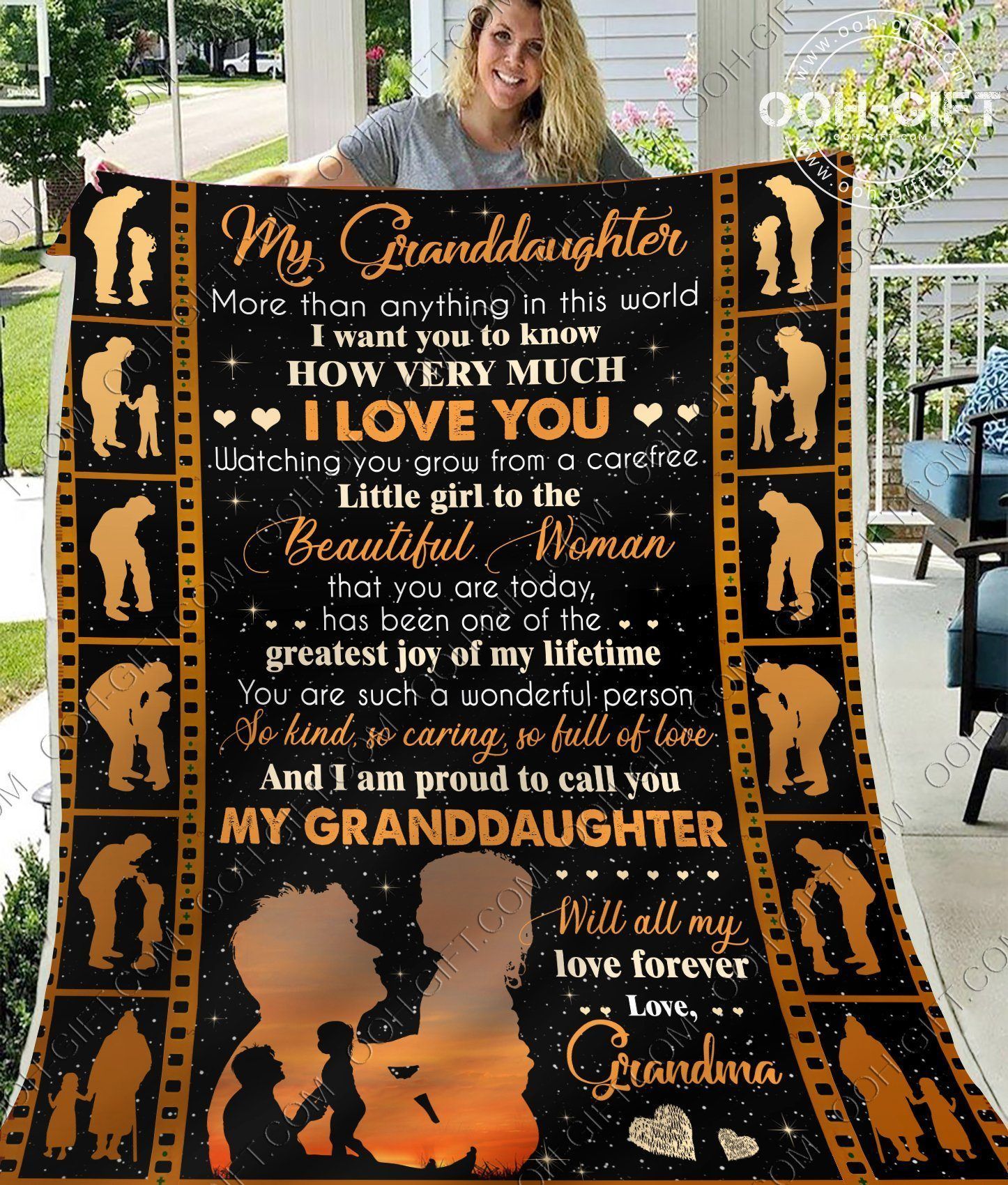 Granddaughter Greatest Joy Of My Lifetime Sherpa Fleece Blanket
