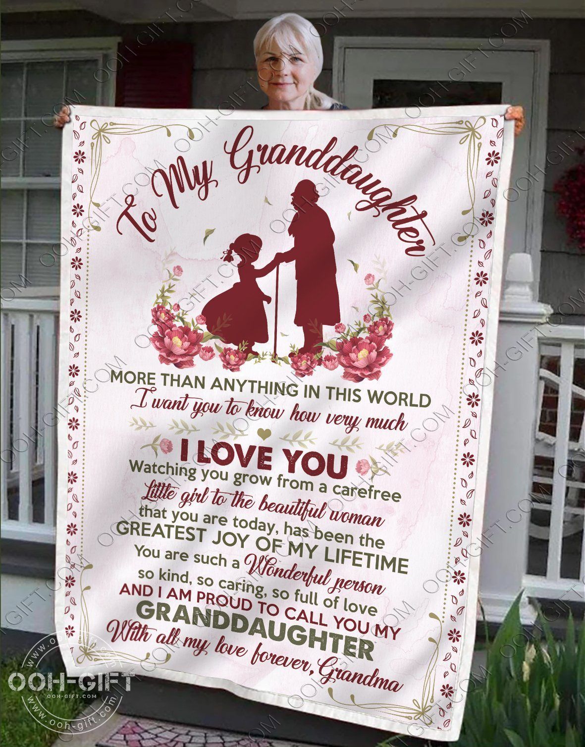 Granddaughter Greatest Joy Of My Lifetime Sherpa Fleece Blanket