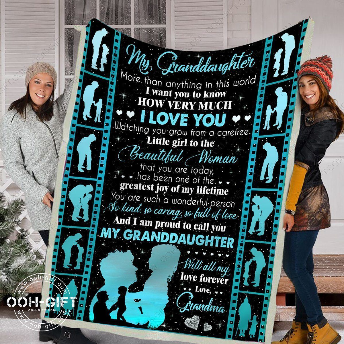 Granddaughter Greatest Joy Of My Lifetime Sherpa Fleece Blanket